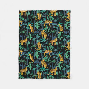 Couverture polaire Jungle Léopard foncé