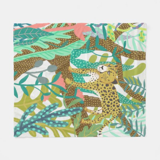 Couverture Polaire Jungle Roar - Cheetah (Devant (Horizontal))