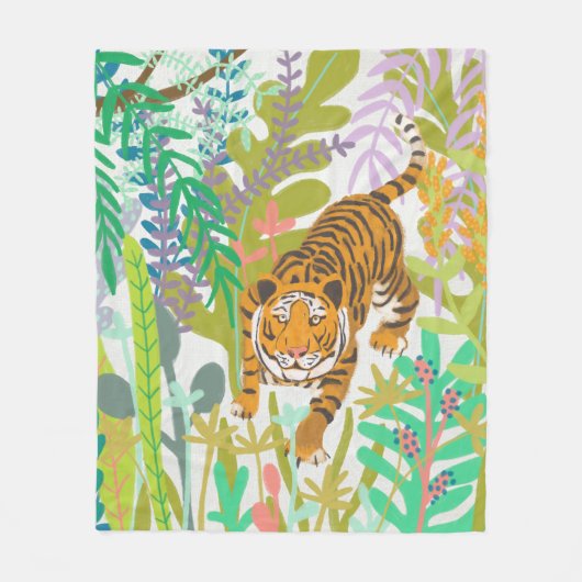 Couverture Polaire Jungle Roar - Tigre (Devant)