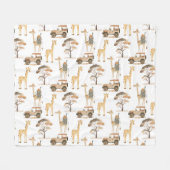 Couverture Polaire Jungle Safari avec Giraffes Nursery Motif Enfants (Devant (Horizontal))