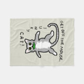 Couverture Polaire Junky Cat - Descends de la souris ! -Couverture (Devant (Horizontal))