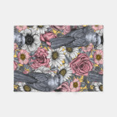 Couverture Polaire Jus gris et fleurs (Devant (Horizontal))