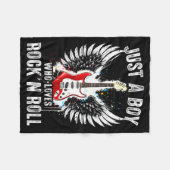 Couverture Polaire Just A Boy Who Loves Rock And Roll Rock Band Guita (Devant (Horizontal))