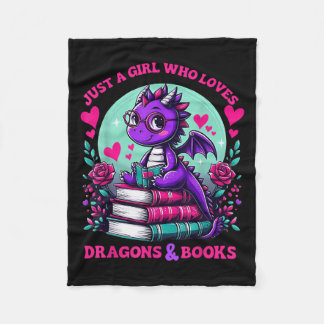 Couverture Polaire Just A Girl Who Loves Dragons And Books Dragon Rea