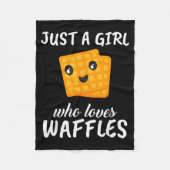 Couverture Polaire Just A Girl Who Loves Waffles Clothes Outfit Gift (Devant)