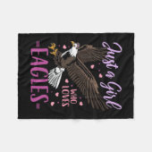 Couverture Polaire Just Girl Who Loves Eagles (Devant (Horizontal))
