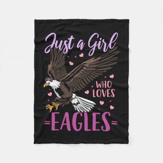 Couverture Polaire Just Girl Who Loves Eagles (Devant)