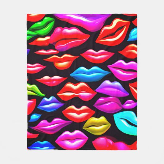 Couverture Polaire Juste Jolies lèvres (Devant)