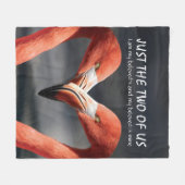 Couverture Polaire JUSTE LES DEUX D'ENTRE NOUS Flamant rose Valentine (Devant (Horizontal))