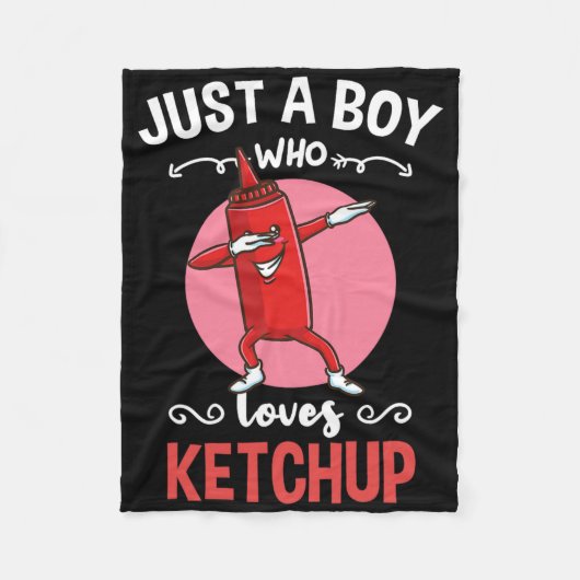 Couverture Polaire Juste un garçon qui aime le ketchup (Devant)