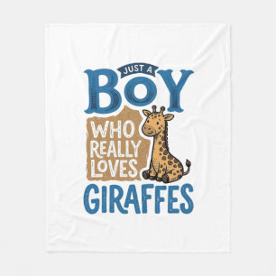 Couverture Polaire Juste un garçon qui aime les girafes modèle de t-s