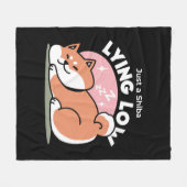 Couverture Polaire Juste un Shiba allongé bas : mignonne conception S (Devant (Horizontal))