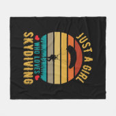 Couverture Polaire juste une fille qui aime la parachutisme (Devant (Horizontal))