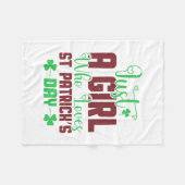 Couverture Polaire Juste Une Fille Qui Aime La Saint Patrick (Devant (Horizontal))