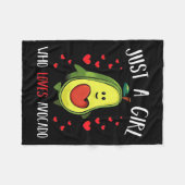 Couverture Polaire Juste Une Fille Qui Aime L'Avocado (Devant (Horizontal))