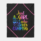 Couverture Polaire Juste Une Fille Qui Aime Le Camping (Devant)