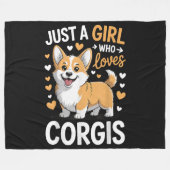 Couverture Polaire Juste Une Fille Qui Aime Les Corgis (Devant (Horizontal))