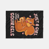Couverture Polaire Juste une fille qui aime les écureuils (Devant (Horizontal))