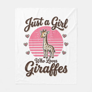 Couverture Polaire Juste une fille qui aime les girafes vintage shirt