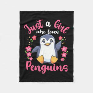 Couverture Polaire Juste une fille qui aime les pingouins