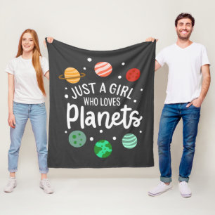 Couverture Polaire Juste une fille qui aime les planètes de l'espace