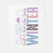 Couverture Polaire Juste une fille qui aime l'hiver mignonne design s (Devant)