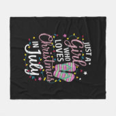 Couverture Polaire Juste une fille qui aime Noël en juillet été (Devant (Horizontal))