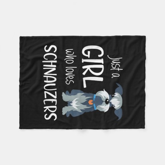 Couverture Polaire juste une fille qui aime schnauzers chien _ schnau (Devant (Horizontal))