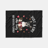 Couverture Polaire Juste Une Fille Qui Aime Son Amoureux des chiens B (Devant (Horizontal))