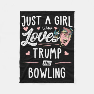 Couverture Polaire Juste Une Fille Qui Aime Trump Et Bowling Cadeaux