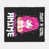 Couverture Polaire Juste Une Fille Qui Aime Vraiment Anime (Devant (Horizontal))