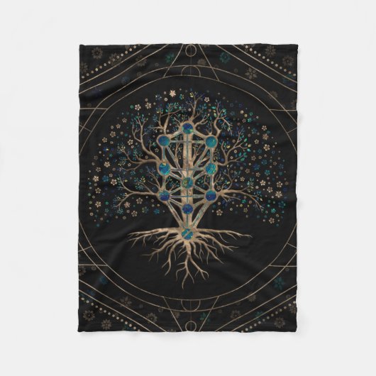 Couverture Polaire Kabbalah L'Arbre du Marbre et de l'Or (Devant)