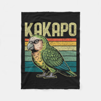 Couverture Polaire Kaka Nouvelle-Zélande Kaka Oiseau Perroquet Rétro
