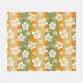 Couverture Polaire Kalani Tie Dye Mélange Hibiscus Tropical - Orange (Devant (Horizontal))
