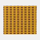 Couverture Polaire Kaleidoscope Abstrait Jaune Et Brown (Devant (Horizontal))