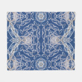 Couverture Polaire Kaleidoscope Bleu clair, Blanc, Étoile simple (Devant (Horizontal))