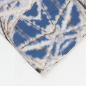 Couverture Polaire Kaleidoscope Bleu clair, Blanc, Étoile simple (Coin)