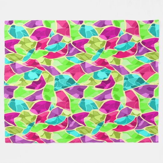 Couverture Polaire Kaléidoscope en mosaïque sans joint abstrait moder (Devant (Horizontal))