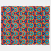 Couverture Polaire Kaleidoscope géométrique vibre (Devant (Horizontal))