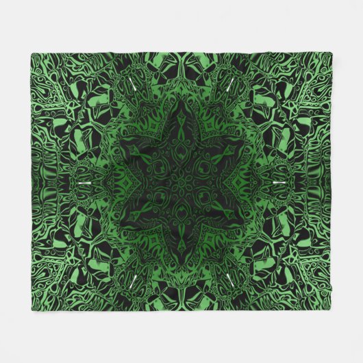 Couverture Polaire Kaleidoscope vert (Devant (Horizontal))