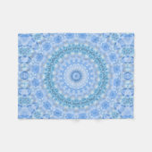 Couverture Polaire Kaleidoscopic summer circle mosaic print blue colo (Devant (Horizontal))