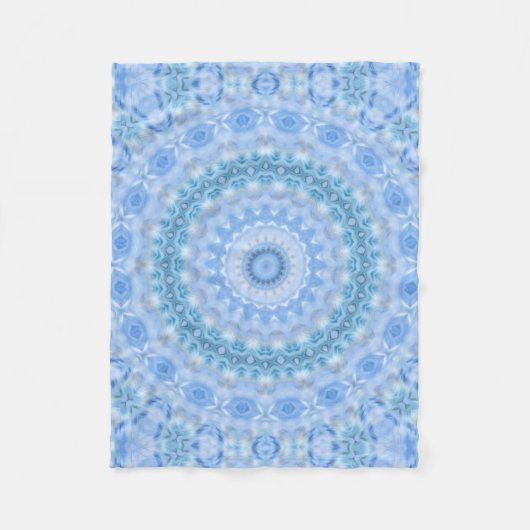 Couverture Polaire Kaleidoscopic summer circle mosaic print blue colo (Devant)