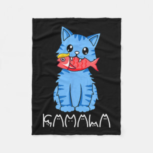 Couverture Polaire Kamala Cat Mange Du Poisson Drôle Harris Trump 202