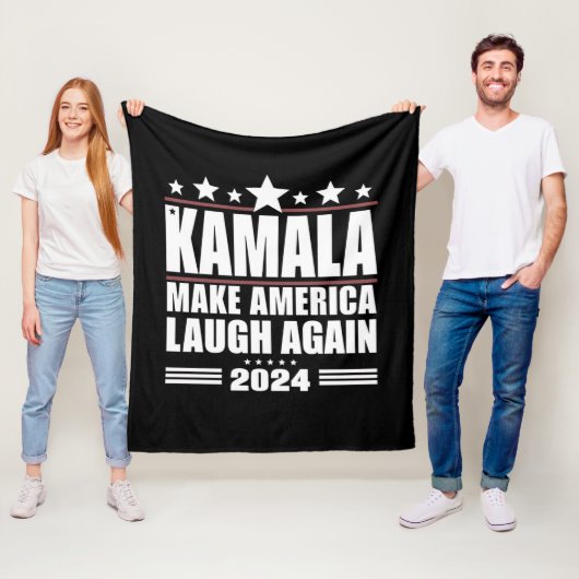 Couverture Polaire Kamala fait rire l'Amérique à nouveau drapeau amér (En situation)