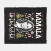 Couverture Polaire Kamala Harris 2024 Comma de Noël La Xmas (Devant (Horizontal))