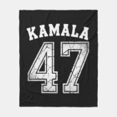 Couverture Polaire Kamala Harris 47 Pour Président Pour Le Peuple (Devant)