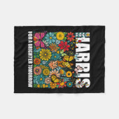 Couverture Polaire Kamala Harris Cute Floral Feminine Fleurs Élection (Devant (Horizontal))