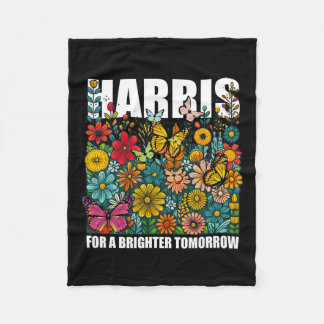 Couverture Polaire Kamala Harris Cute Floral Feminine Fleurs Élection