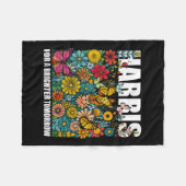 Couverture Polaire Kamala Harris Cute Floral Feminine Fleurs Élection (Devant (Horizontal))