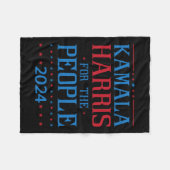 Couverture Polaire Kamala Harris Pour L'Élection 2024 Du Peuple (Devant (Horizontal))